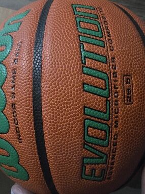 Wilson Evolution Basketball in Orange and Green